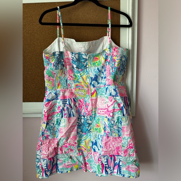 EUC. Lilly Pulitzer Jesse Romper, Pop Up Summer Remix Patchwork. Size 16 - Picture 2 of 9